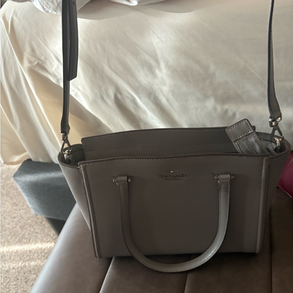 Kate Spade Gray Structured Shoulder Bag